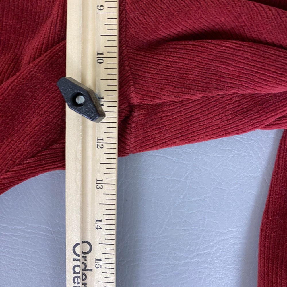 Lands End Red Corduroy Pull On Pants Womens 1X 16W-18W Petite Stretch Straight - Picture 7 of 11